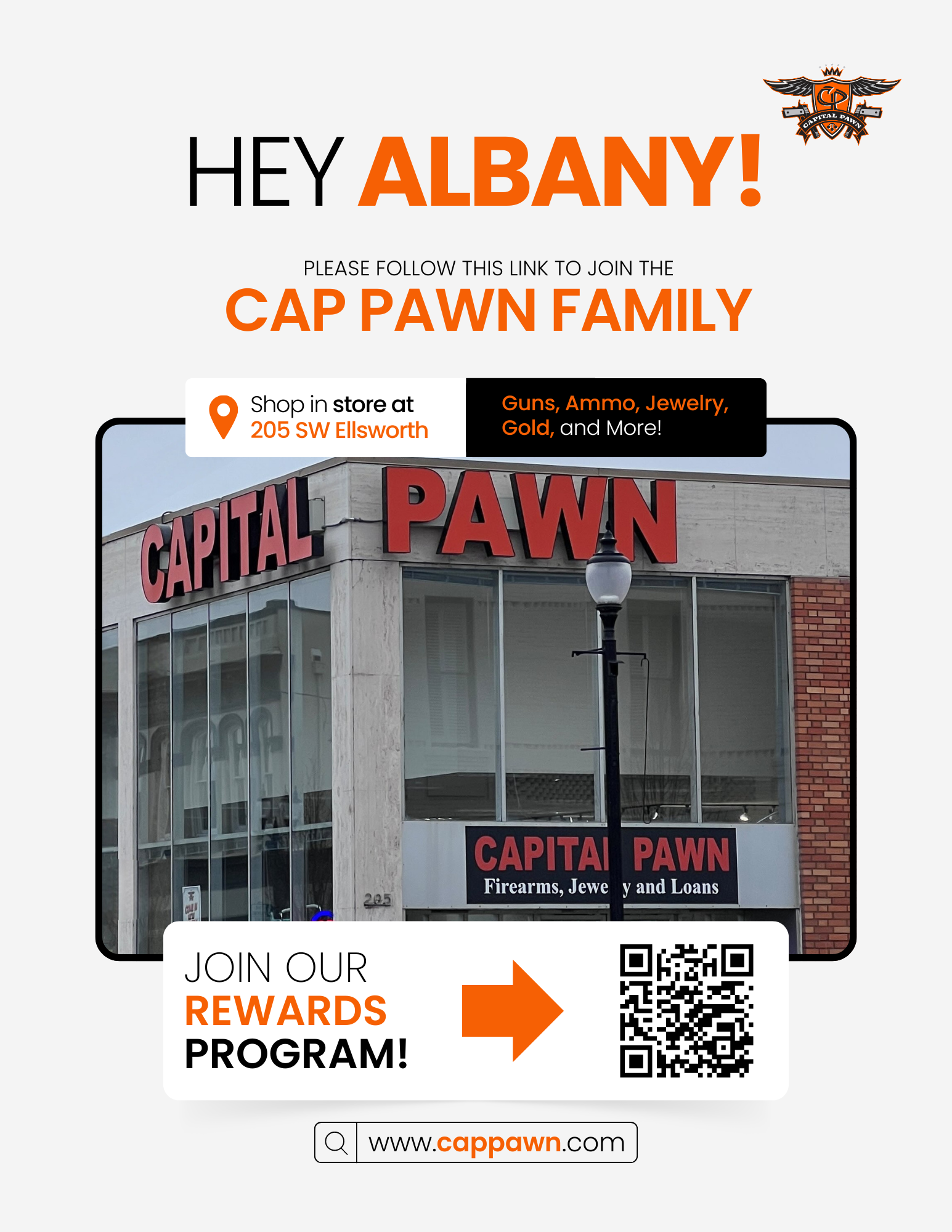 Welcome to Capital Pawn Albany